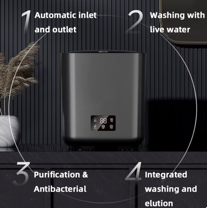 8L Mini Automatic Washing Machine